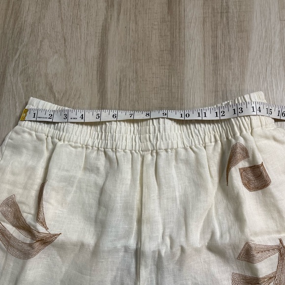 Madewell Embroidered Linen Pasadena Pull-On Shorts in Tropicale Floral L - Picture 9 of 9